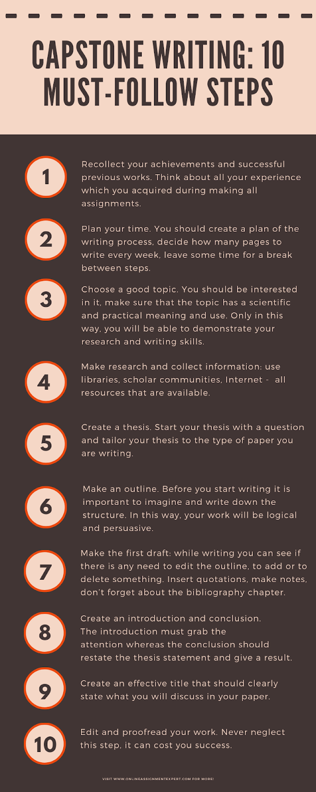 Capstone Project Writing Tips