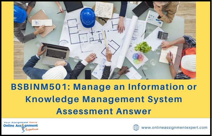 BSBINM501 Manage an Information or Knowledge Management System Assessment help