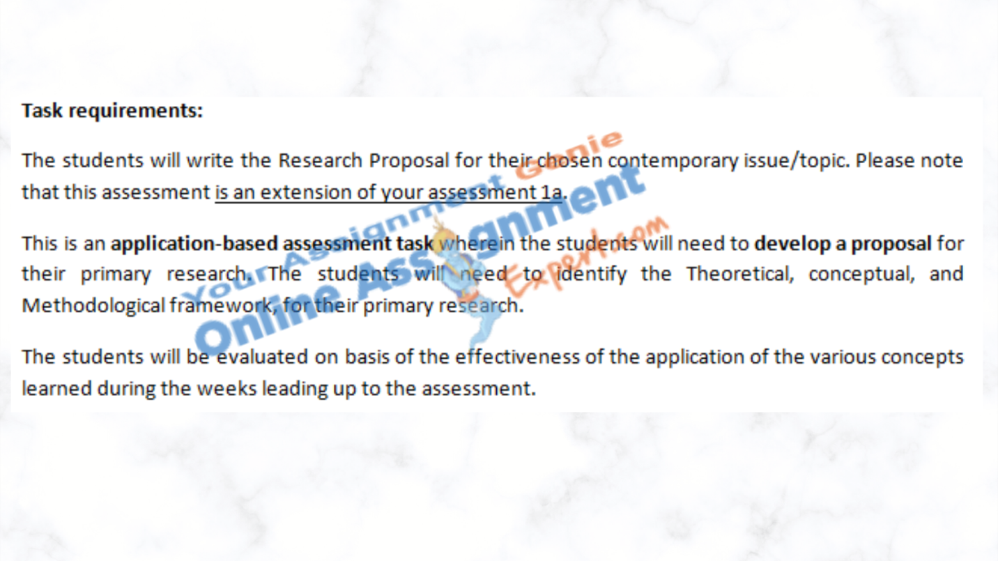 THT3114 research proposal assignment sample
