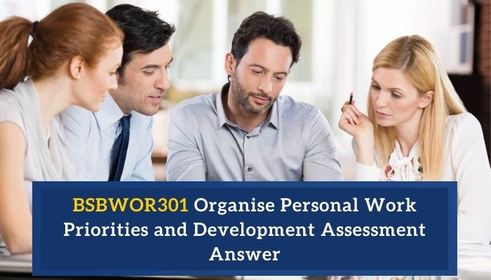 BSBWOR301 Organise Personal Work Priorities and Development Assessment Answer