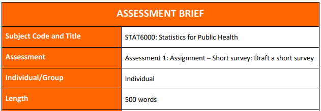 stat6000 assessment brief