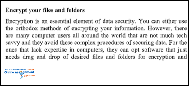 encrypt your files and folders