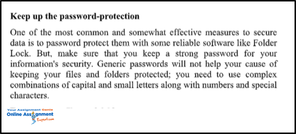 keep up the password protection
