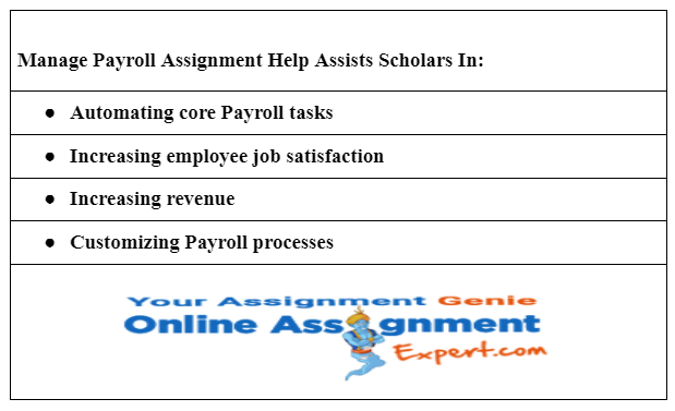 Manage Payroll Assignment Help Assists Scholars