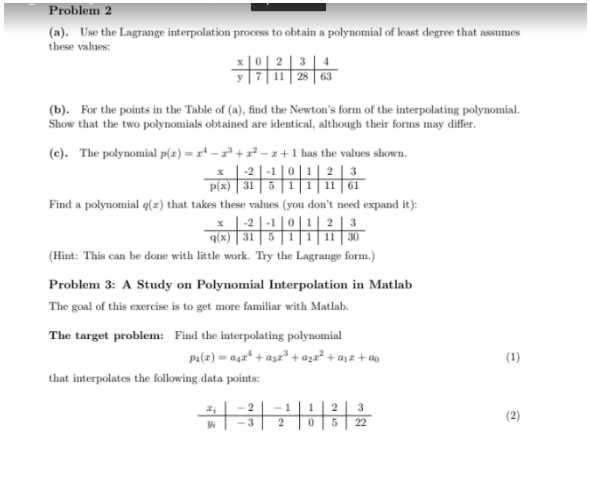 Polynomial Interpolation Sample 2