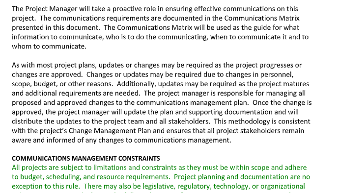 communication management assignment sample