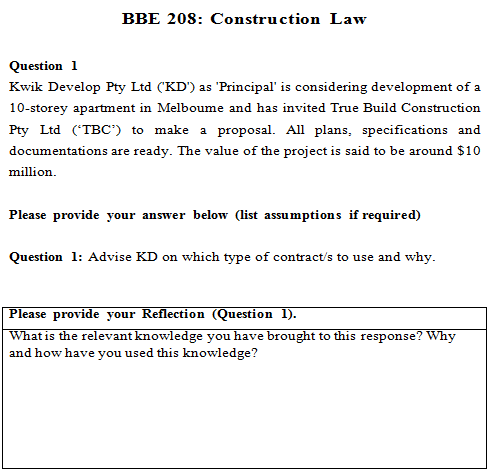 construction law assignment