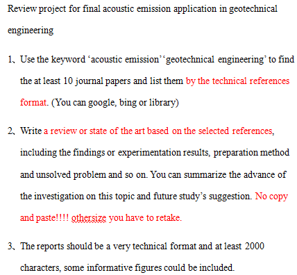 geo technical engineering assignment sample