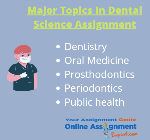 help with dental science assignment
