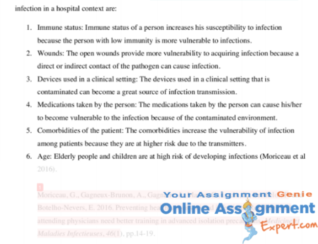 infection and immunity assignment answer