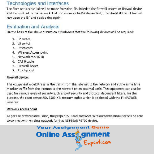 network technology and management assignment sample
