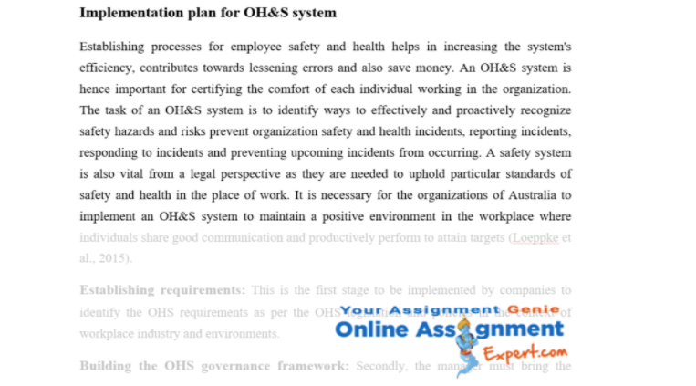 ohs assignment solution