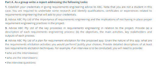 requirement engineering process assignment solution