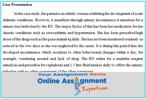 therapeutic nursing assignment answer