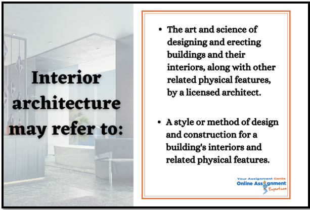 Interiror Architecture Refer To