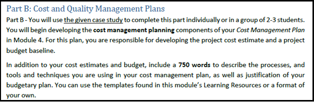 Quality Essay Writing Help  Cost And Quality Management Plans