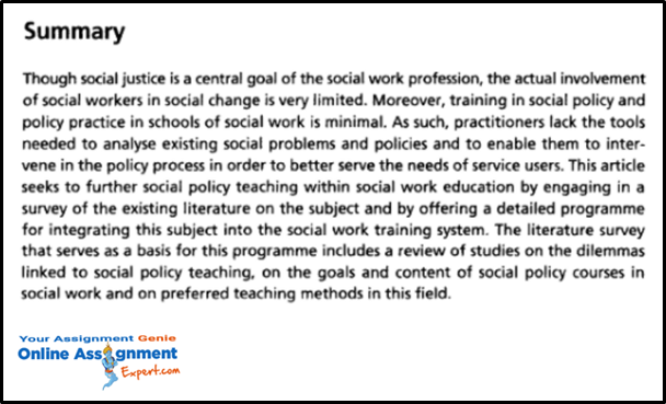 Social Work And Social Policy Report Writing 2