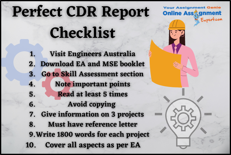 Perfect CDR Report Checklist