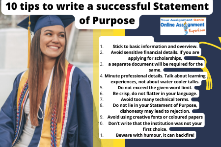 10 Tips to Write a Successful Statement of Purpose