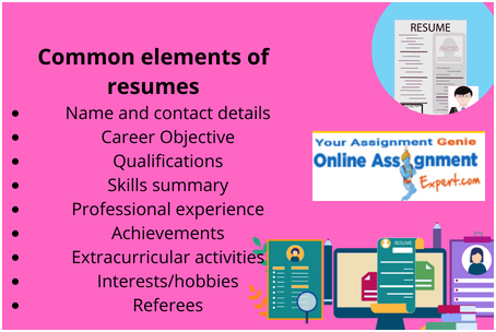 Common Elements of Resumes