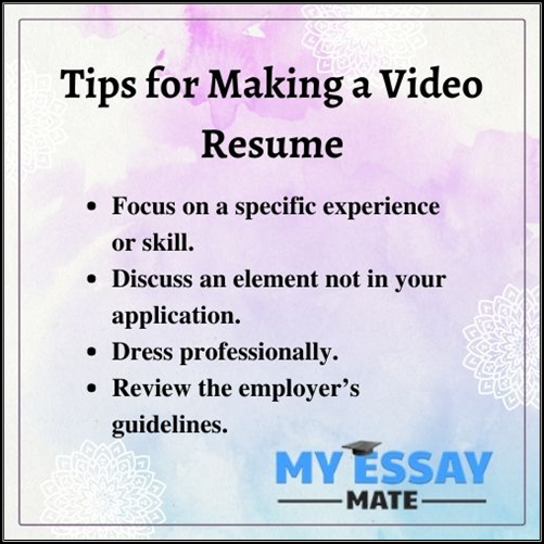 Tips for Making a Video Resume