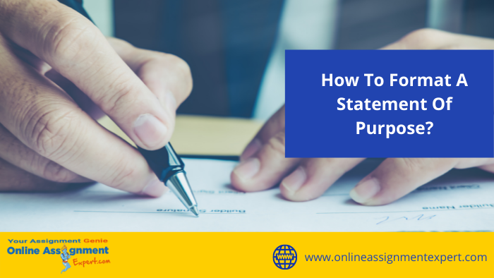 How To Format A Statement Of Purpose