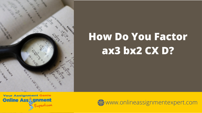 How Do You Factor ax3 bx2 CX D?